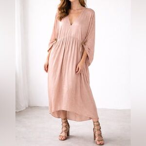 Nicholas K Drifter Dress Blush Draped Oversized Tunic